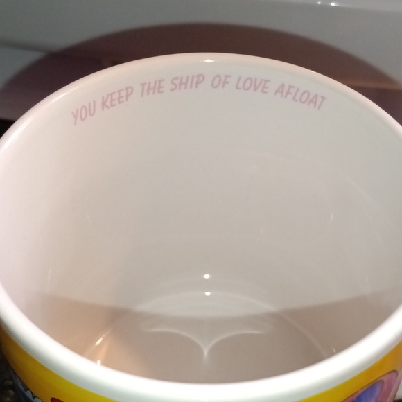 VINTAGE 1987 Disney Donald Duck & Daffy Duck Valentines Mug Love Quote Mug - Picture 9 of 12